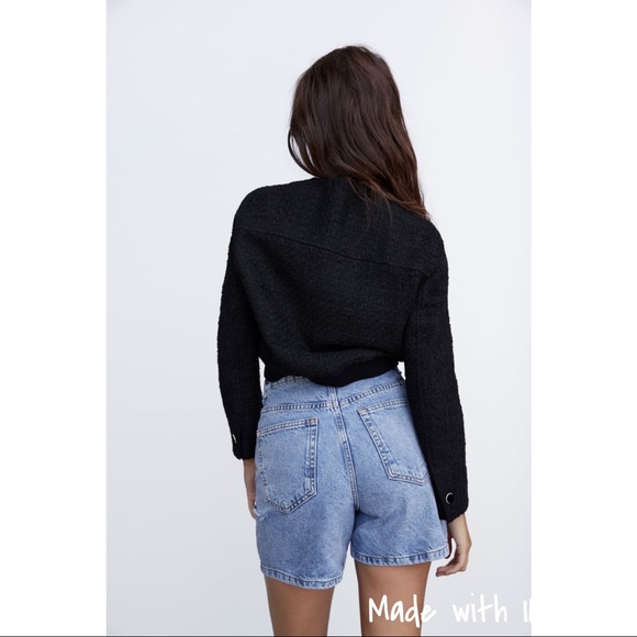 Zara Textured Button Bomber - Picture 6 of 15